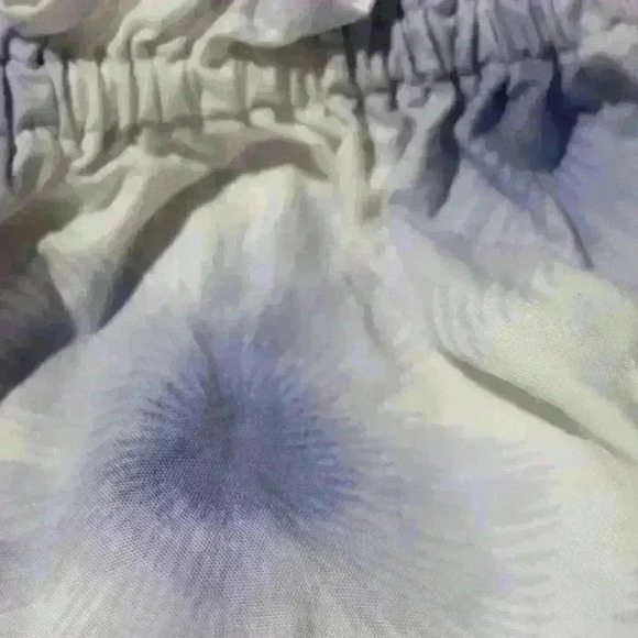 LEVI'S Milkmaid Smocked Floral Puff Balloon Off Shoulder Crop Top Women Med - Picture 10 of 13